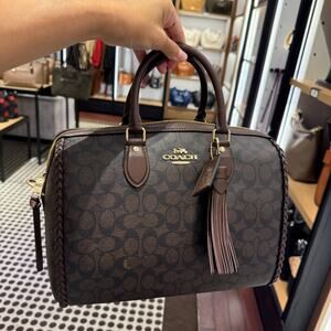 Coach Dark Brown Signature Crossbody Bag